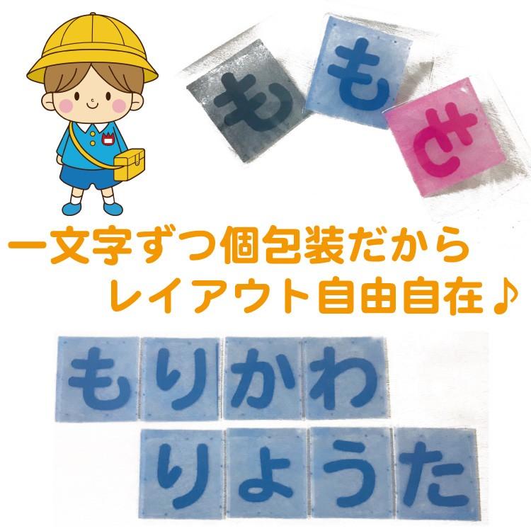 なめれるフロッキーネーム 20文字 個別カットタイプ 文字サイズ縦3