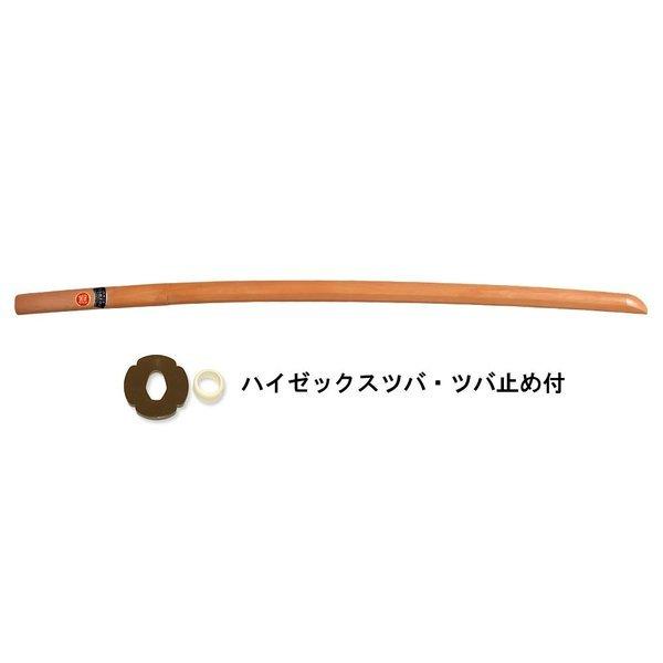 ビワ大刀（ビワ木刀）（ツバ・ツバ止め付）枇杷木刀 (椿材使用。詳細は