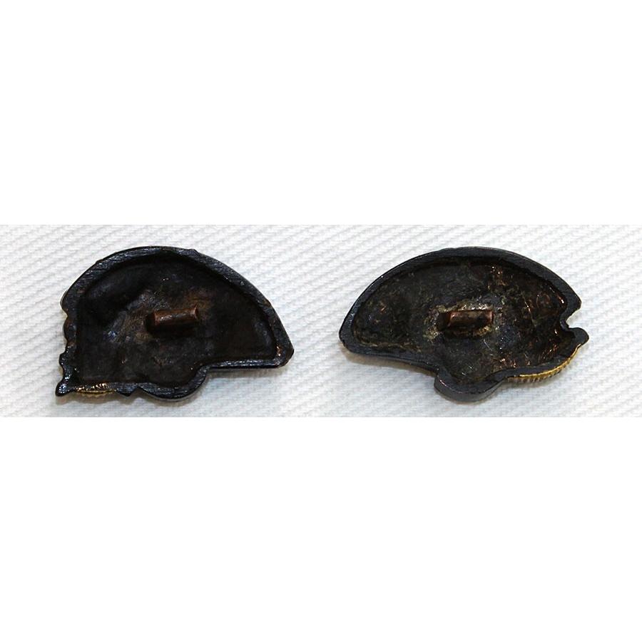 刀装具 m-71 目貫 加賀金工 糸巻の図 赤銅地金色絵 鍔・刀装具