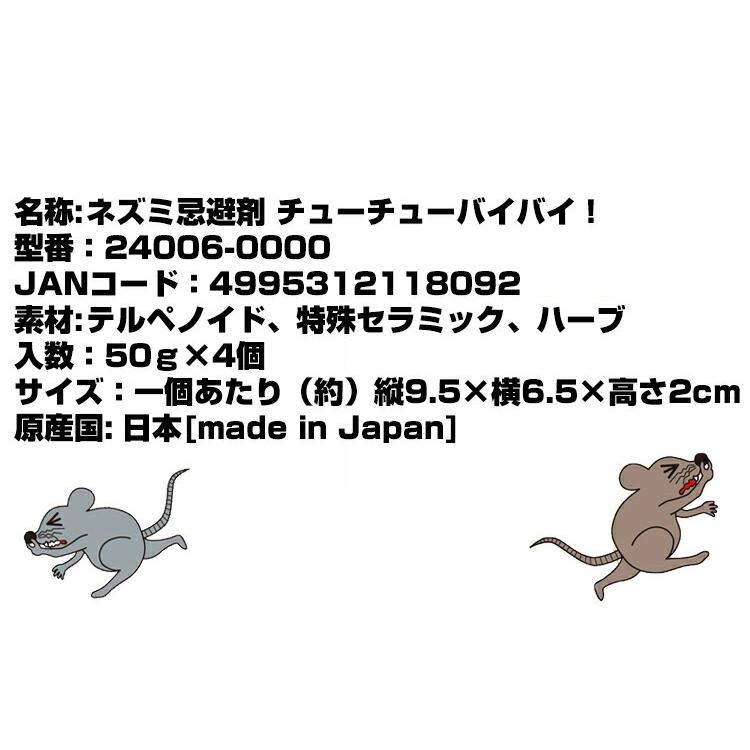 クーポン配布中 ネズミ忌避剤 チューチューバイバイ ねずみ ネズミ除け 鼠除け ねずみ 庭 物置 石垣 屋根裏 軒下 嫌なネズミ 撃退 ネズミの嫌いな臭い Abe0102 日本通販ショッピング 通販 Yahoo ショッピング