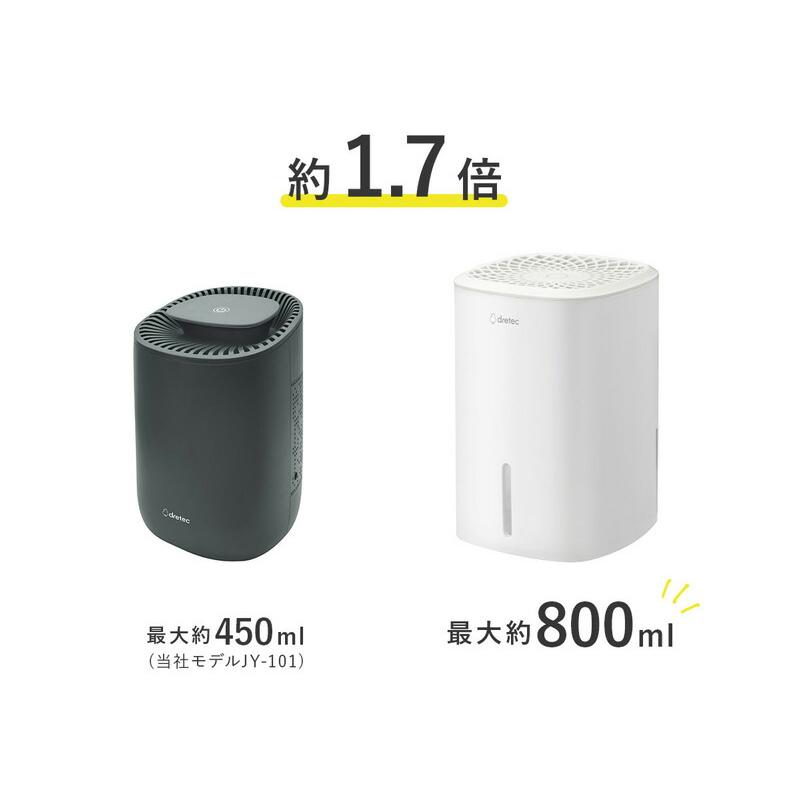 ドリテック コンパクト除湿機 ロワン JY-102 LOWAMP 除湿器 ペルチェ式