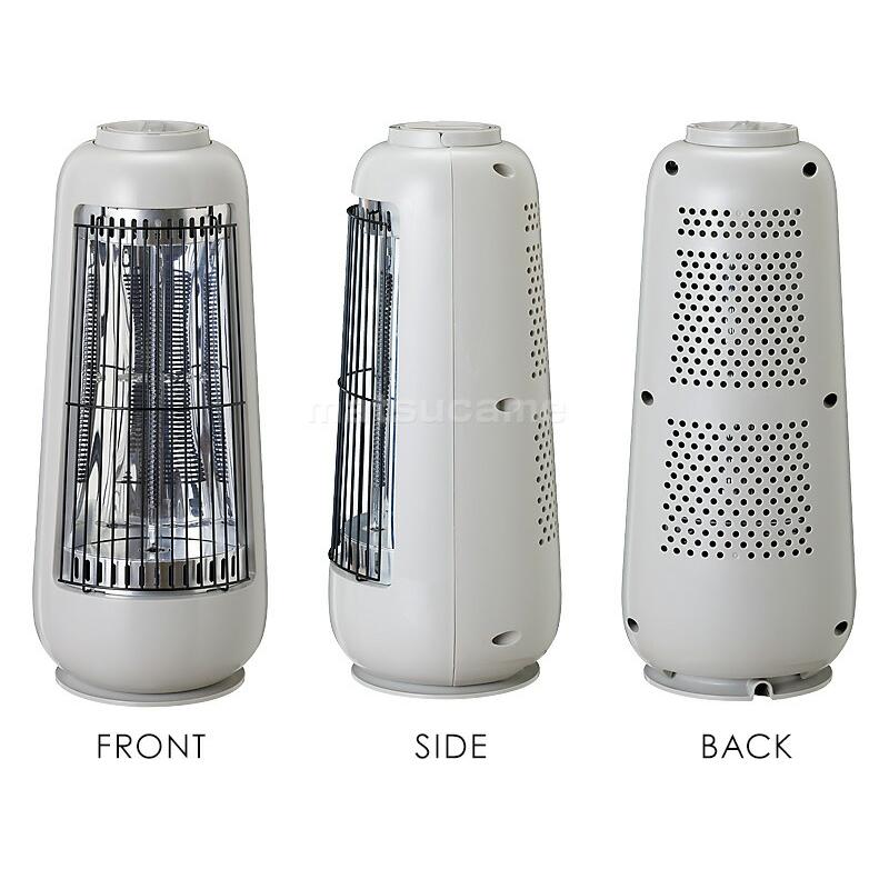 電気ヒーター ポータブル シルバー シーネット C:NET CDTM307 ヒーター 首振り 省エネ カーボンヒーター