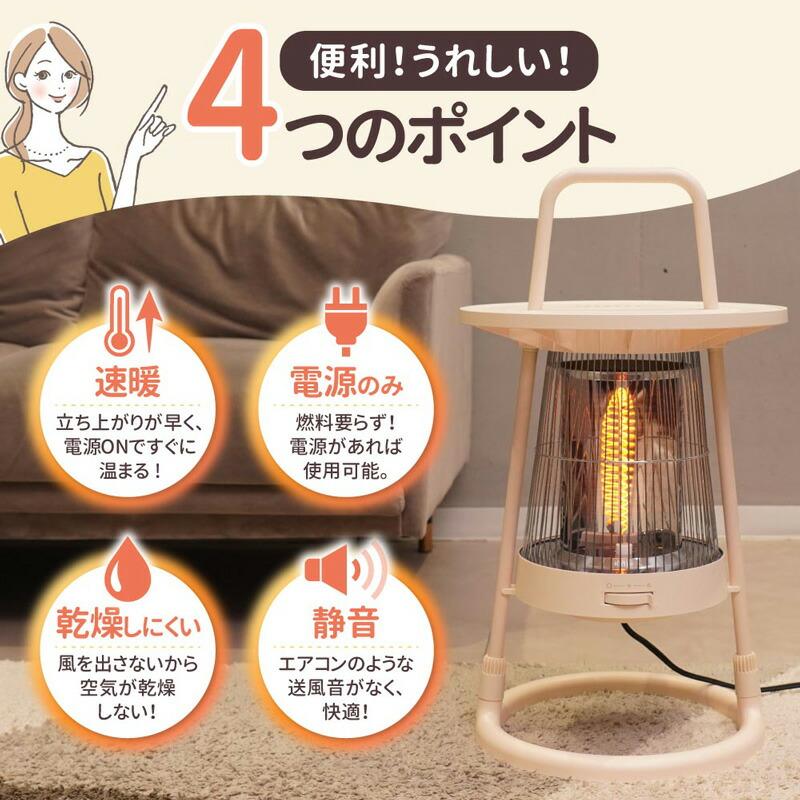 サンコー 速暖 カーボンヒーター 360° 全方位 あったか 360度 速暖
