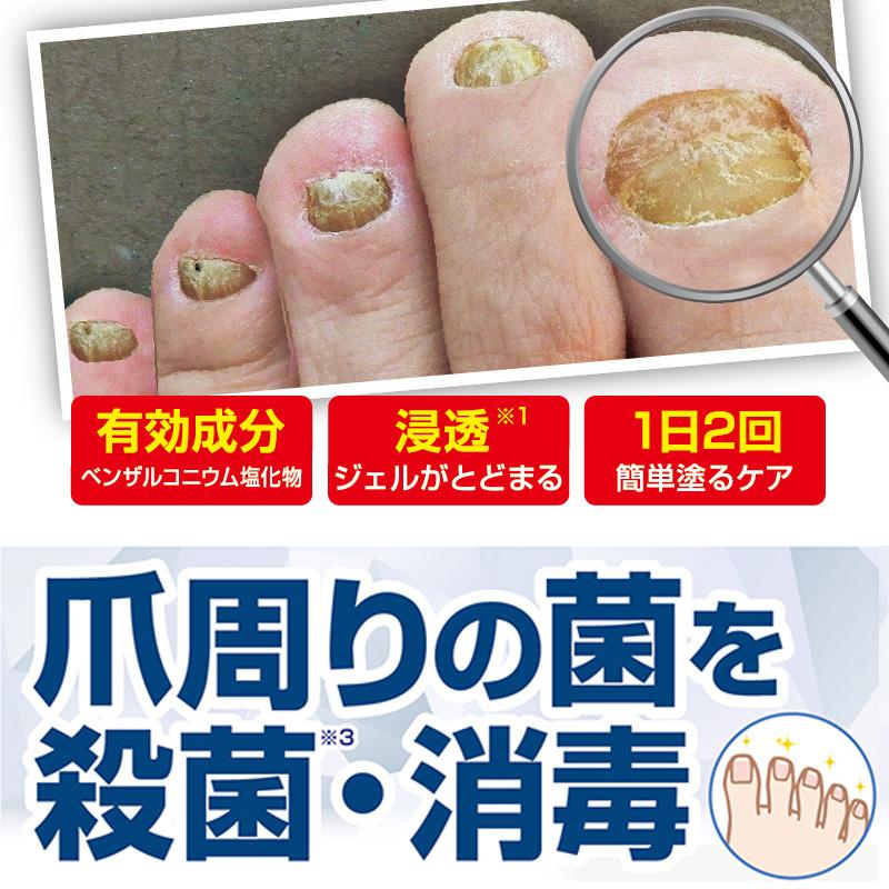 朝晩塗るだけ 薬用爪ジェル 皮膚の洗浄 消毒 殺菌 指先ケア 足爪