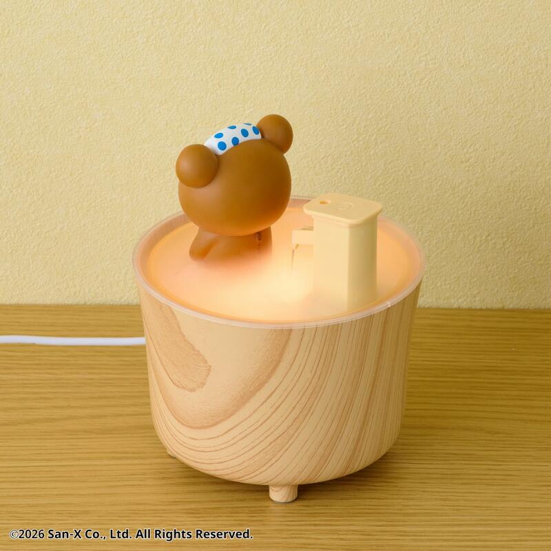 リラックマ ルームライト 加湿器 超音波式 CCP KH-G91-RRK 卓上 超音波
