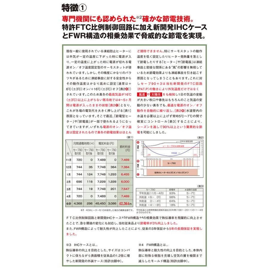 セーブ90+3 セーブ90プラススリー 水道凍結防止ヒーター用節電器 セーブ90+3 セーブ90プラススリー 水道凍結防止ヒーター用節電器