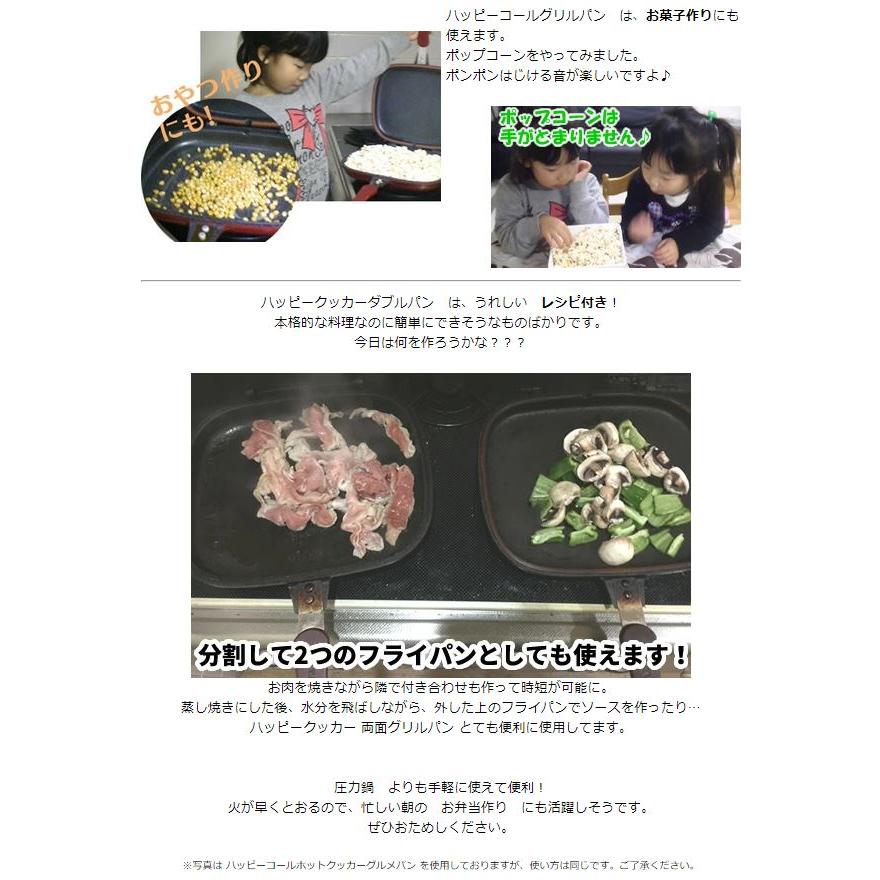 正規品 ハッピークッカー グルメパン 直火用 両面フライパン 魚焼き