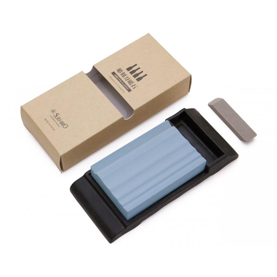 スエヒロ 彫刻刀用中砥石#1000ゴム台付き 2HS-13（汚れ落とし用