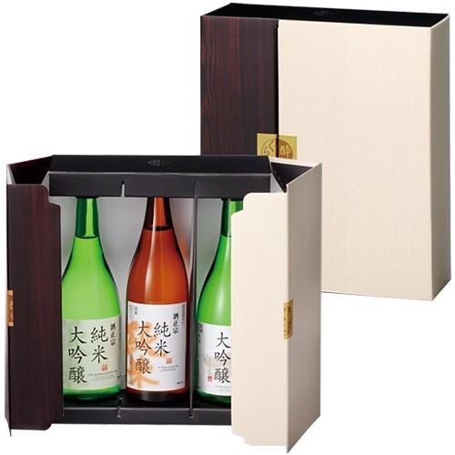 〆張鶴 日本酒 四合瓶 3本用 ギフト箱（単品購入不可）（実在庫あり