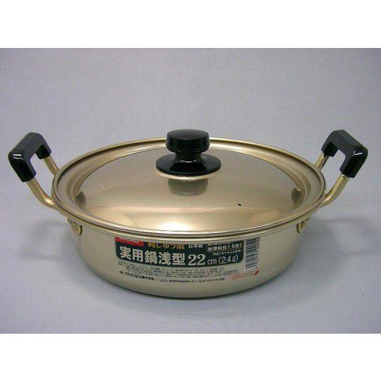 アカオ しゅう酸 実用鍋浅型 30珊 両手鍋-調理器具