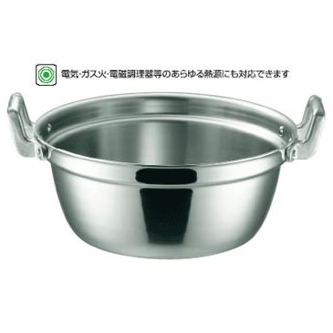 仔犬印 IH対応 19-0ステンレス段付鍋33cm 本間製作所 82333 : 新潟