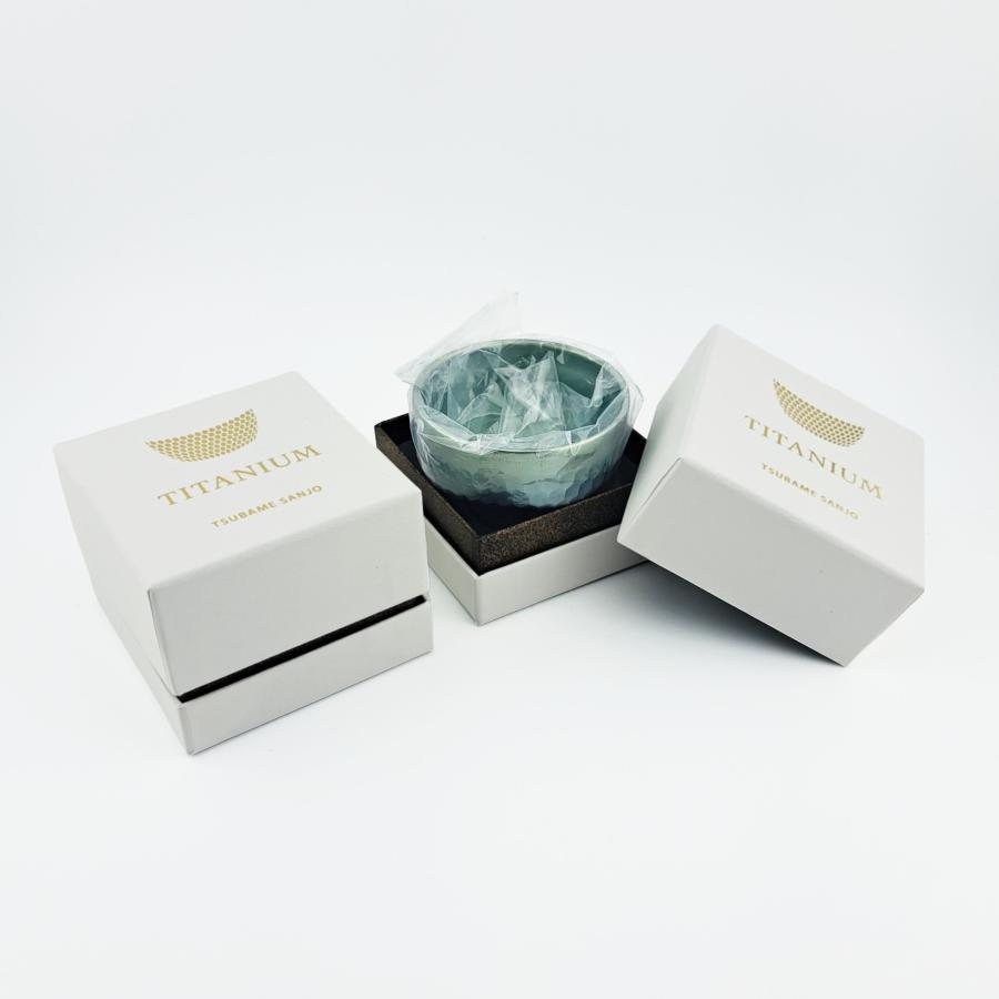 ３箱セット❣️チタン１箱金粒１箱銀粒１箱 PTYGRACE チタン槌目ぐい呑み（二重構造）シャンパンゴールド／さくら