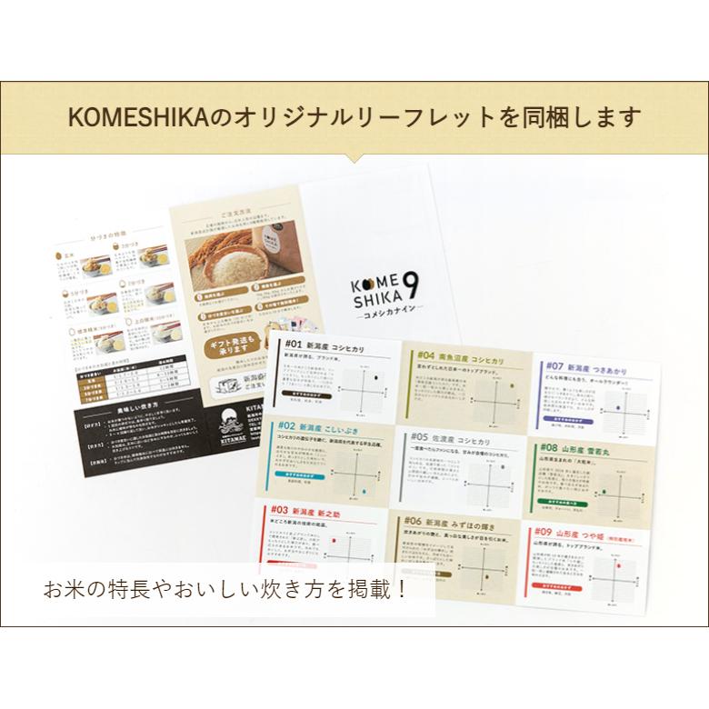 【令和5年度米】KOMESHIKAのお米 2合袋詰め合わせギフト 4種4袋入り/KOMESHIKA/新潟直送計画/送料無料 父の日 お中元｜niigata-shop｜06