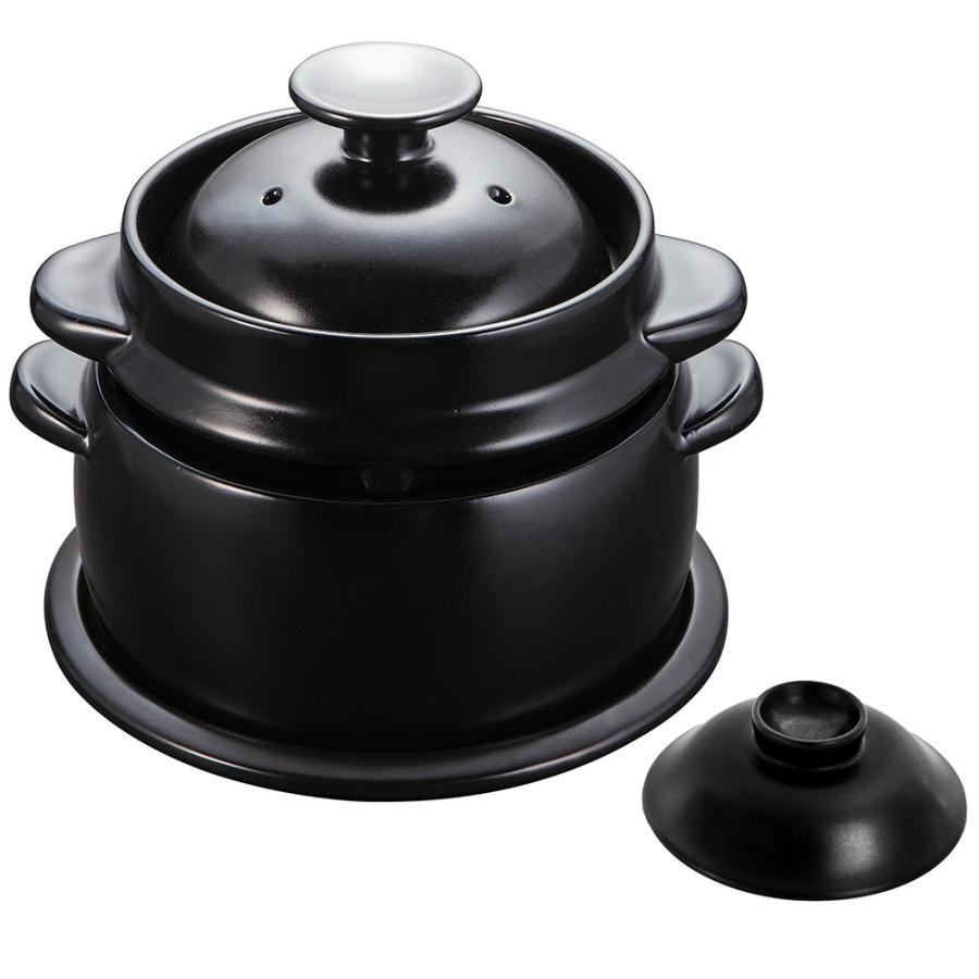 黒樂 かまどご飯釜(国内生産モデル)小サイズ 1〜2合炊き用 直 黒樂 かまどご飯釜(国内生産モデル)小サイズ 1〜2合炊き用 直