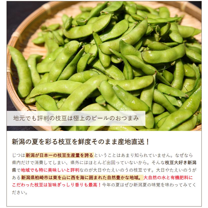 茶豆 越後ハニー 1kg（500g×2袋）/枝豆 えだまめ ちゃまめ/大日 やたえいのう/送料無料｜niigata-shop｜03