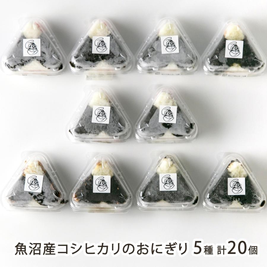 魚沼産コシヒカリのおにぎり 5種 計20個 ※10個入り×2箱（紅鮭・鶏