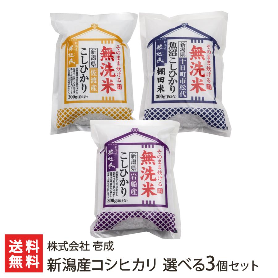 コシヒカリ 【令和7年度米】新潟産コシヒカリ 選べる300g×3個セット