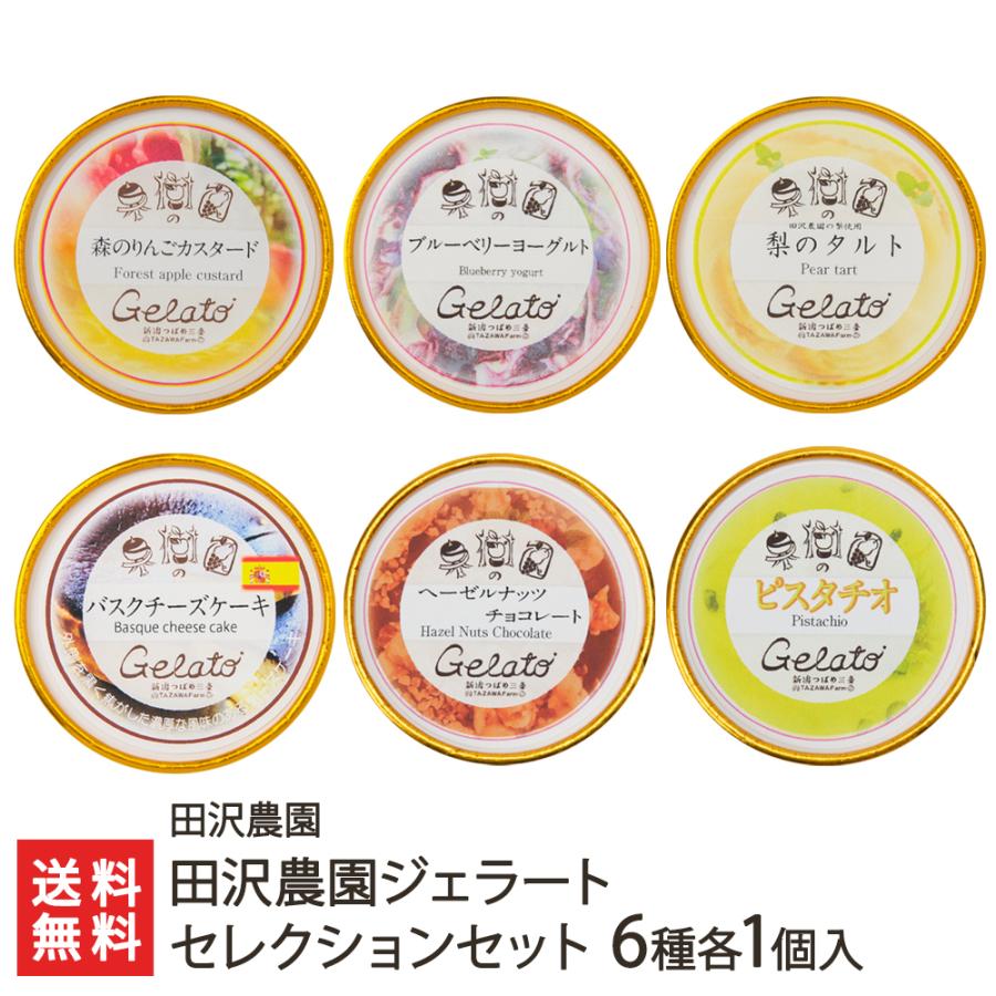 田沢農園ジェラートセレクションセット 6種各1個入り/田沢農園/送料