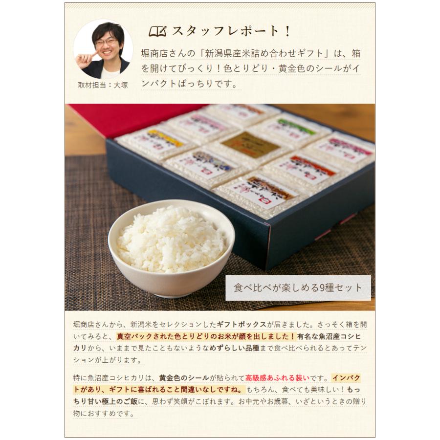 【令和5年度米】新潟県産米 2合パック9種詰め合わせ （無洗米）/株式会社堀商店/送料無料｜niigata-shop｜09