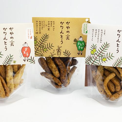 かやの実かりんとう さとうきび味 4袋入り/和菓子 かりん糖/かやの実会