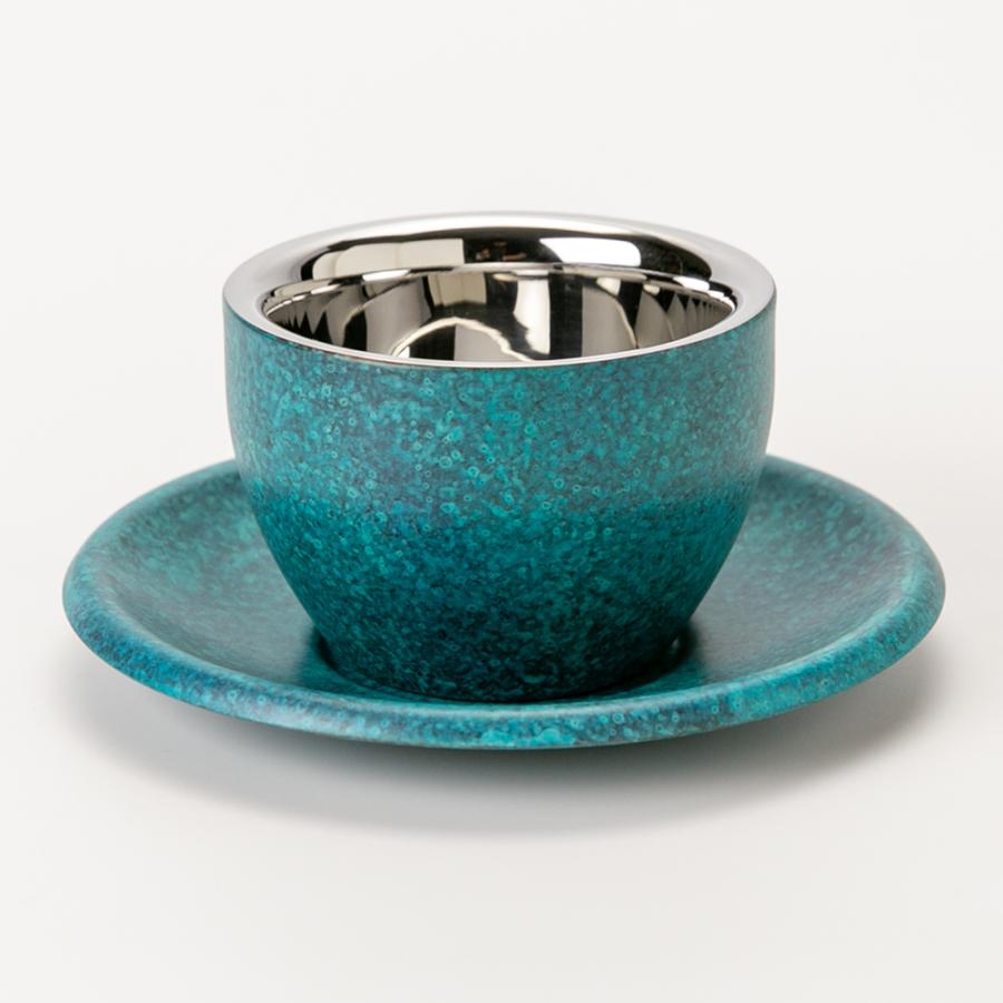 二重ラテカップ・ソーサー（ブルー）/株式会社アルチザン/送料無料 | 