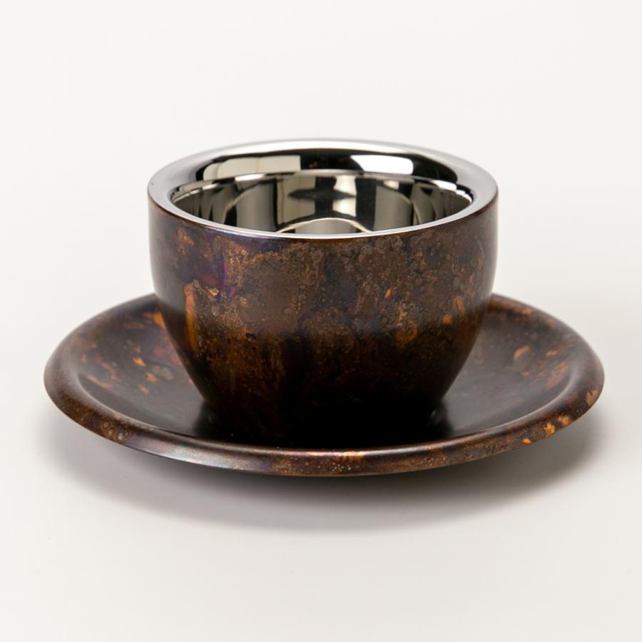 二重ラテカップ・ソーサー（コッパーレッド）/株式会社アルチザン/送料無料 | 