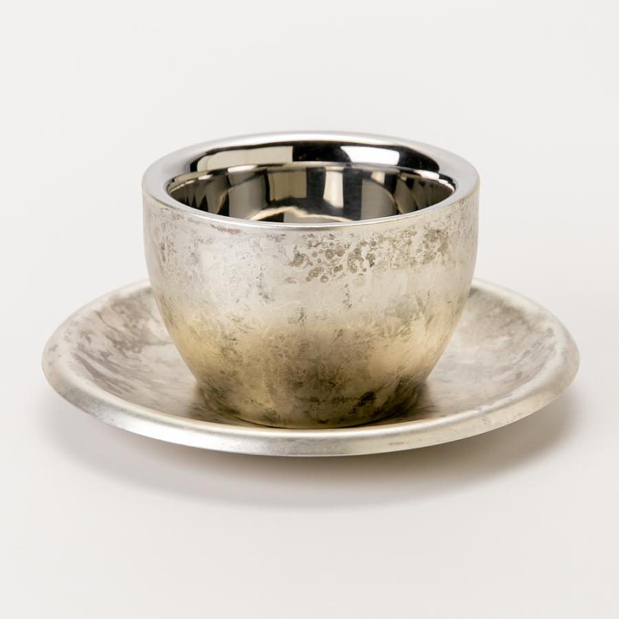 二重ラテカップ・ソーサー（アンティークシルバー）/株式会社アルチザン/送料無料 | 