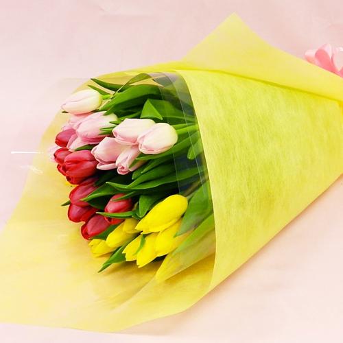注目ブランド 生花 花言葉は 思いやり 素敵なチューリップをぜひギフトにどうぞ チューリップ ラッピング 15本入り 花の色をお選びください フラワーファームしろね 後払い決済不可 送料無料 Www Threeriversofs Com
