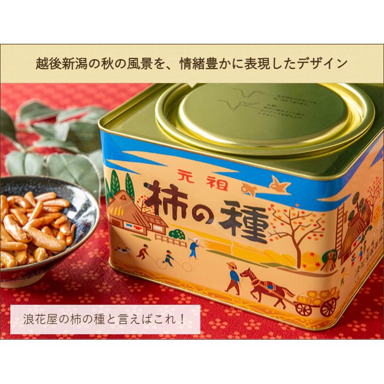 元祖浪花屋 柿の種・大粒柿の種 進物缶セット/浪花屋製菓/送料