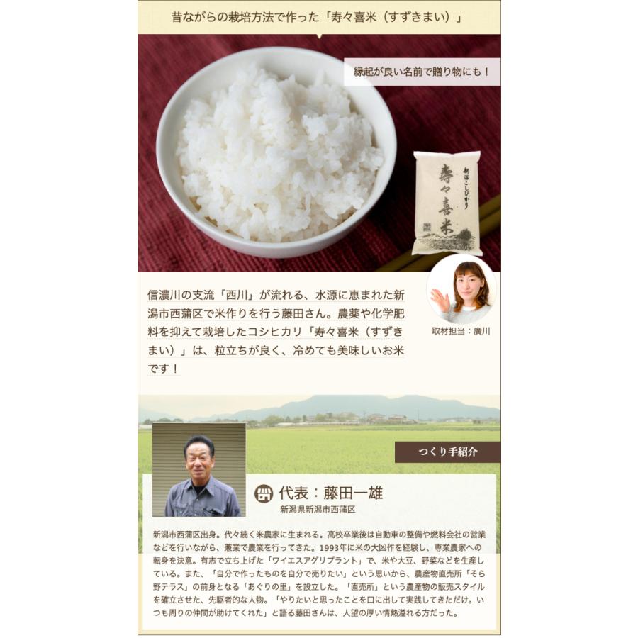 【令和7年度米】新潟県産 コシヒカリ「寿々喜米」精米10kg（5kg×2袋）/ 藤田農園（藤田一雄）/送料無料_1