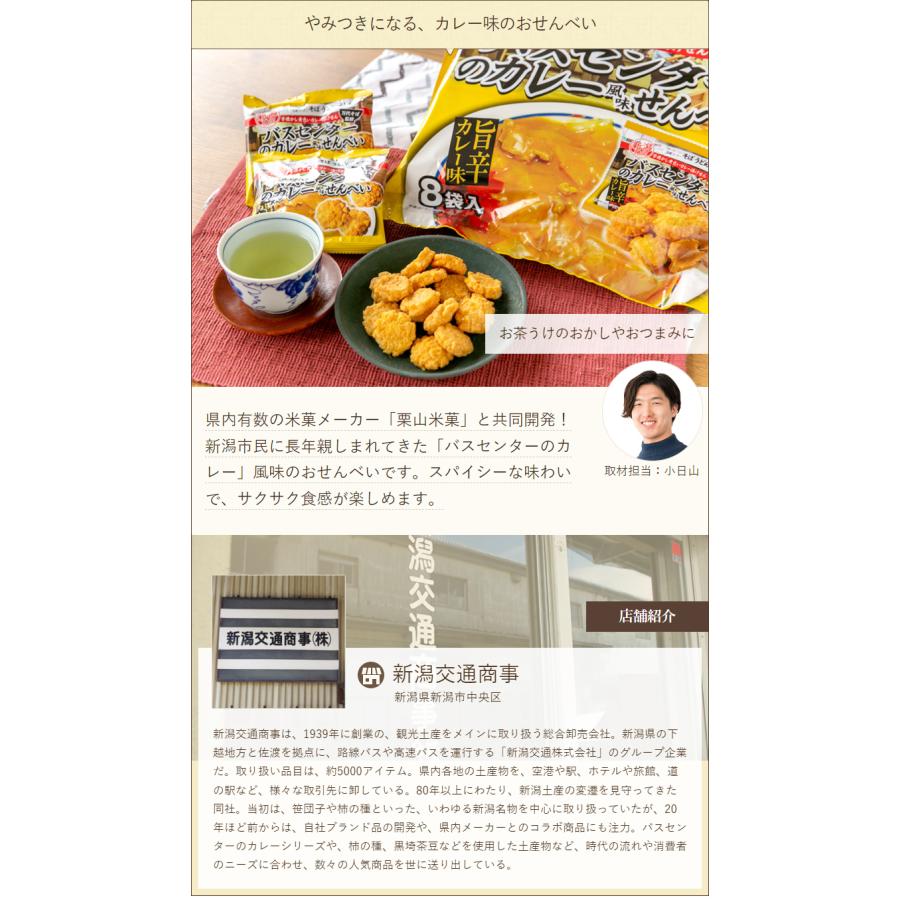 バスセンターのカレーせんべい 4パック入り/新潟交通商事/後払い バスセンターのカレーせんべい 4パック入り/新潟交通商事/後払い
