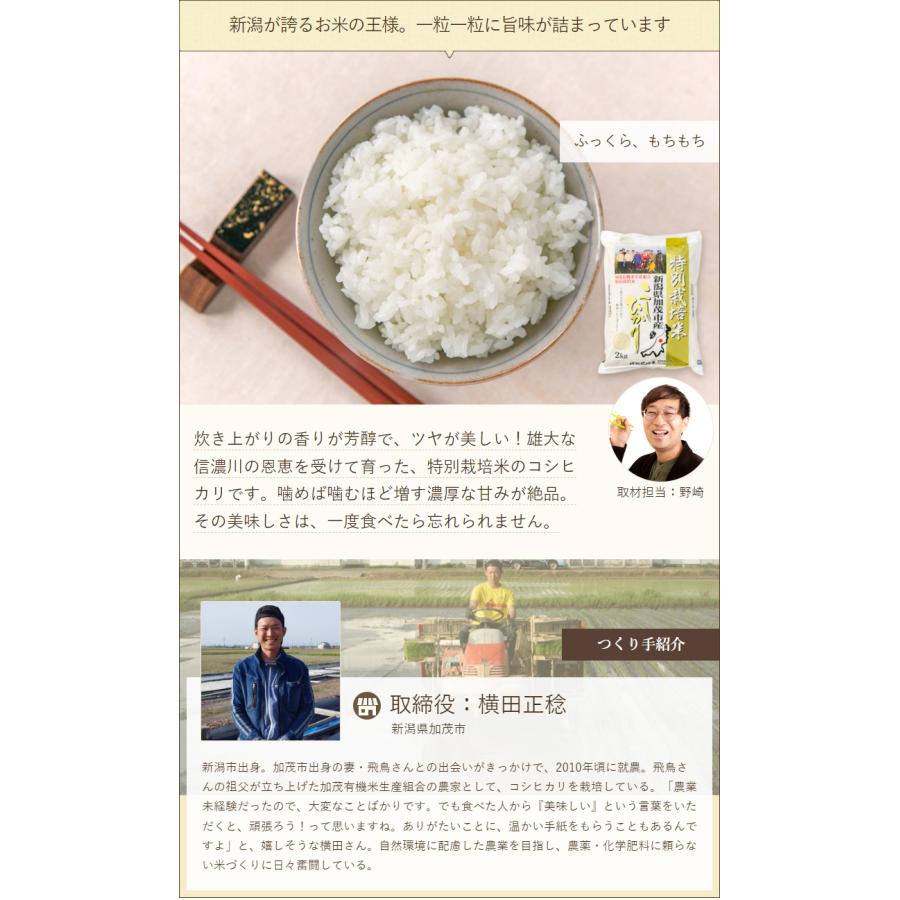 【令和5年度米】新潟県産コシヒカリ（特別栽培米）精米5kg/加茂有機米生産組合/送料無料｜niigata-shop｜02