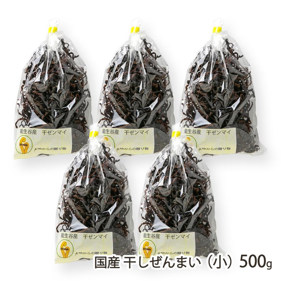 国産 干しぜんまい（小）500g（100g×5袋）/おおかやば山菜園/送料無料