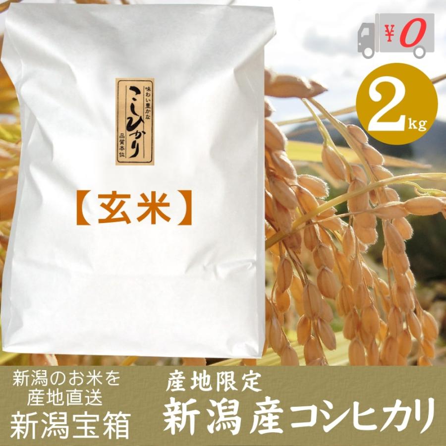 コシヒカリ 【令和7年産 玄米】希少米 棚田米 新潟県産 玄米2kg 米 お 