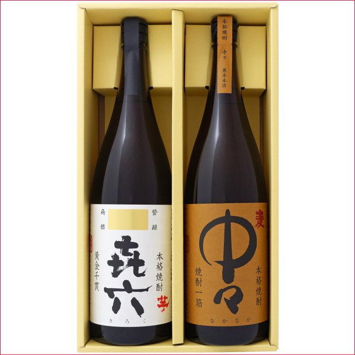 黒木本店 麦焼酎中々 芋焼酎喜六きろく 1800ml 合計2本セット きろく 中々 麦1800ml黒木本店 と喜六（きろく） 芋 1800ml黒木本店