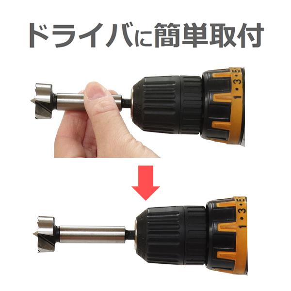新潟精機 フォスナービット 20mm FB-20 シャンク径6.35mm 六角 [木工用