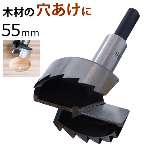 新潟精機 フォスナービット 55mm FB-55 シャンク径10mm 三角 [木工用