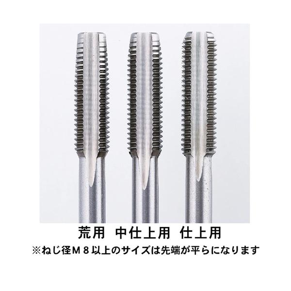 ねじ切組タップ M6x1.0 荒用 中仕上用 仕上用 3本セット 新潟精機 [日本製] [ハンドタップ 目立て ネジ切]｜niigataseiki｜02