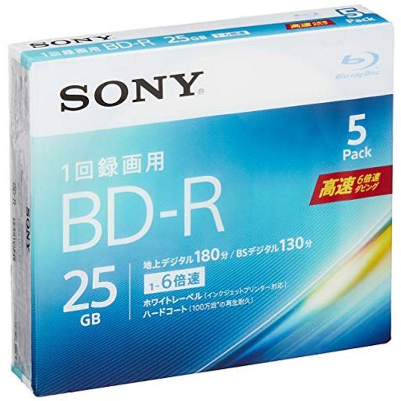 SONY ビデオ用ブルーレイディスク 5BNR1VJPS6 【2021新作】 5枚パック BD-R 1層:6倍速 2021高い素材