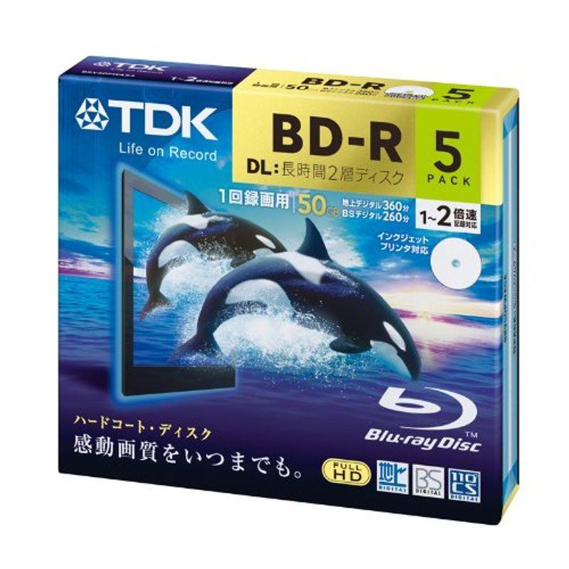 TDK 録画用ブルーレイディスク ハードコート BD-R DL 50GB 1-2倍速 ホワイト インクジェットプリンタ対応 注目の福袋をピックアップ！ ワイド 想像を超えての 5枚パ