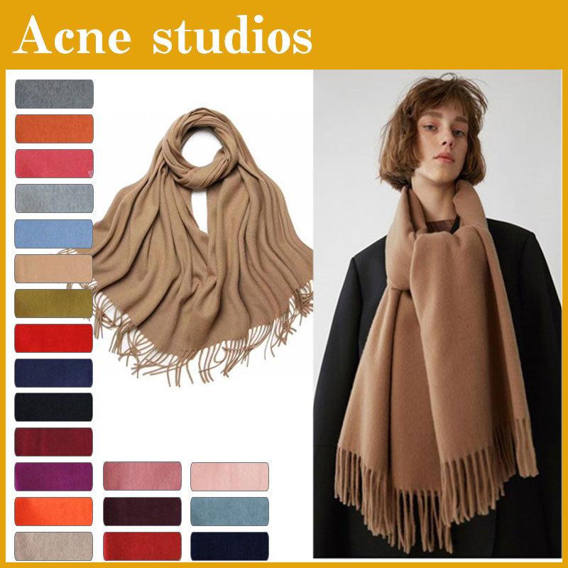 Acne Studios アクネストゥディオズ 1年保証 マフラー レディース 大判ストール スカーフ ギフト 人気 クリスマス オシャレ プレゼント 秋 冬