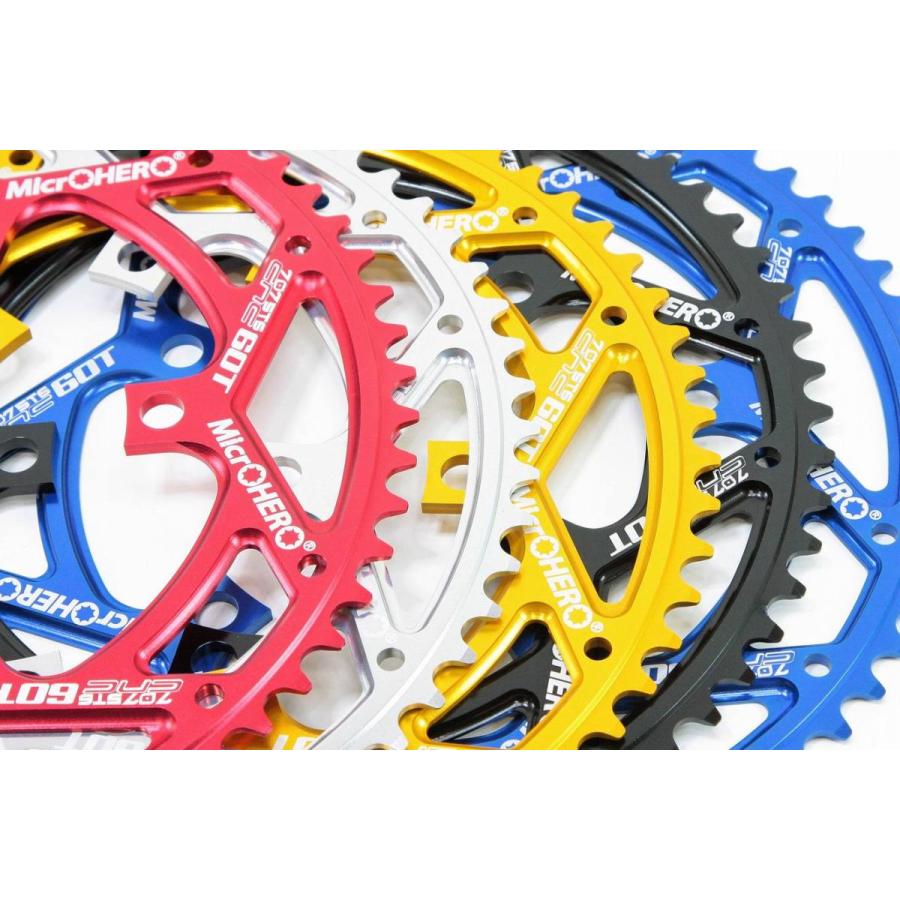 即納】【超軽量 160g】MicrOHERO アルミ チェーンリング 60T 60T 薄