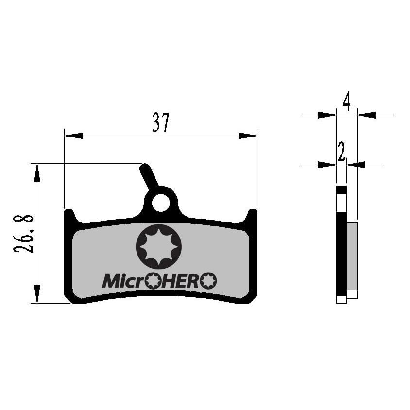 【即納】MicrOHERO製 シマノ　SHIMANO　MTB　XT BR-M755用　M03 M04　互換　ディスクブレーキパッド　メタルパッド BP-M010｜nijihashibic｜04