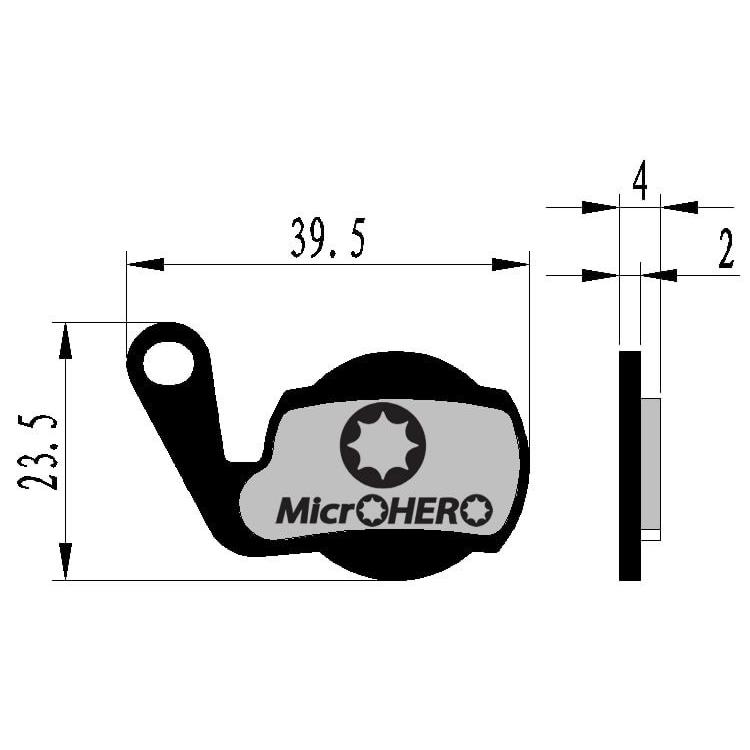【即納】MicrOHERO製 マグラ　MAGURA　MTB　ルイースLouise用 type 6.1 and 6.2　ディスクブレーキパッド　メタルパッド｜nijihashibic｜04
