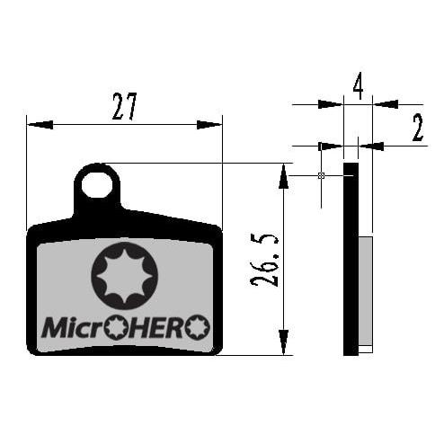 【即納】MicrOHERO製 ヘイズ Hayes MTB　STROKER RYDE/Dyno Comp用　ディスクブレーキ　レジンパッド｜nijihashibic｜04