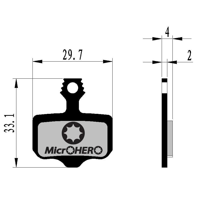 【即納】MicrOHERO製　AVID　Elixir1/Elixir3/Elixir5/ElixirCR/ElixirR　SRAM DB3 DB5用　ディスクブレーキパッド　レジンパッド BP-R021｜nijihashibic｜05