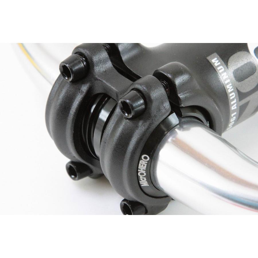  【即納】MicrOHERO 軽量アルミ CNC 肉抜き加工 自転車ハンドルシム アダプター スリーブ Φ31.8〜Φ26mm ブラック Bildidee 