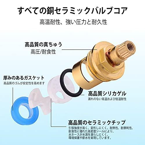 ZooYi 1ペア セラミックバルブ セラミック水栓専用の交換用 ZooYi 1ペア セラミックバルブ セラミック水栓専用の交換用