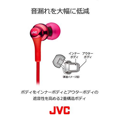 JVCケンウッド JVC HAーFX26ーR イヤホン 有線 カナル型 レッド｜nijiiro-nichiyouhin｜05