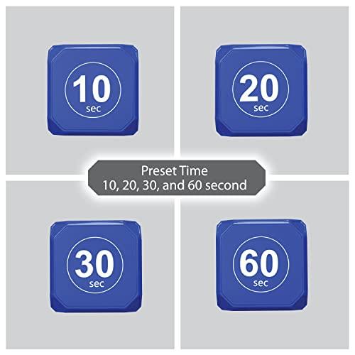 TimeCube Plus プリセット タイマー LEDライト4つ/アラーム付き 時間の管理用 秒単位 カウントダウン設定 (ブルー - 10秒 20秒 30秒 60秒)｜nijiiro-nichiyouhin｜02